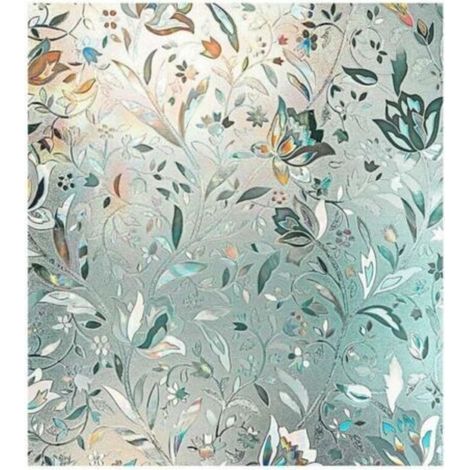 Pellicola per finestre 3D, effetto arcobaleno, 60 x 100 cm, vinile, ad adesione statica, non adesiva, opaca, pellicola per la privacy, FLITI (1/4)
