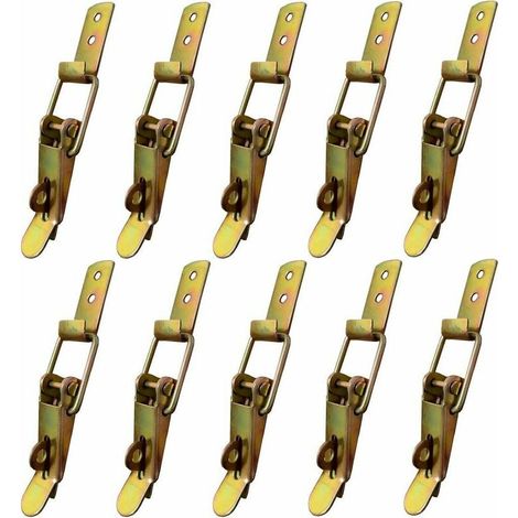 Hebelverschluss, Anhänger-Steiger, Anhängerverschluss, Knebelverschluss, Hebelverschluss für Schublade, Verriegelungshebel, Werkzeugkasten, Schrank, Kabinett, Kiste 10 Stück (1/4)