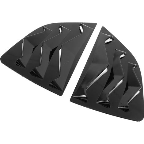 2pcs Persiennes latérales arrière ABS Noir Brillant Déflecteur Aération Capot Remplacement pour Fit Jazz 2014-2018 (1/5)
