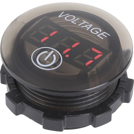Voltmètre numérique universel à LED CC pour batteries de voiture 12-24 V avec interrupteur tactile (rouge) (1/5)