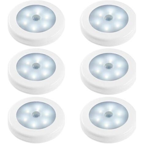 – Lampes de nuit à détecteur de mouvement – Lot de 6 LED – Capteur de luminosité – Installation facile avec aimants – Pour chambre, couloir, escalier (1/5)
