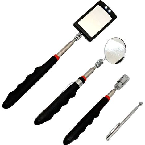 Miroir Télescopique Avec Lumière - Aimant De Miroir d'Inspection - Miroir De Mécanicien - Rotatif À 360 Degrés - Pour Le Personnel De Test (1/5)