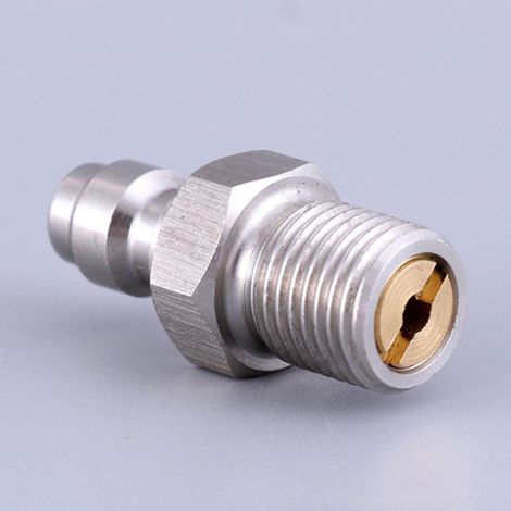 8-mm-M10/1-Schnellkupplungsverschraubung aus Edelstahl mit Rückschlagventil für Hochdruckluftpumpen (1/4)