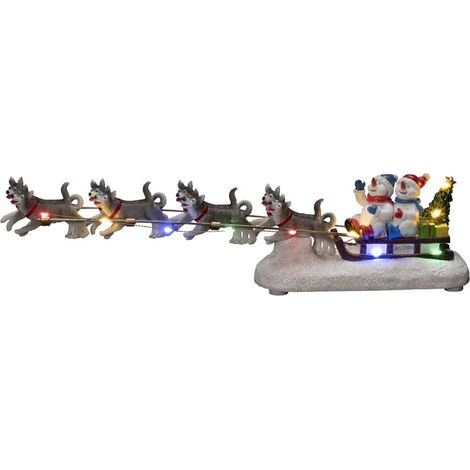 Konstsmide LED Szenerie Schneemann mit Hundeschlitten für Innen LED Szenerie (1/3)