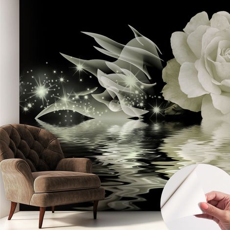 Carta da parati autoadesiva - fotomurale - decorazione parete - murale - adesivo da muro - Rosa luminosa 250x250 cm (1/5)