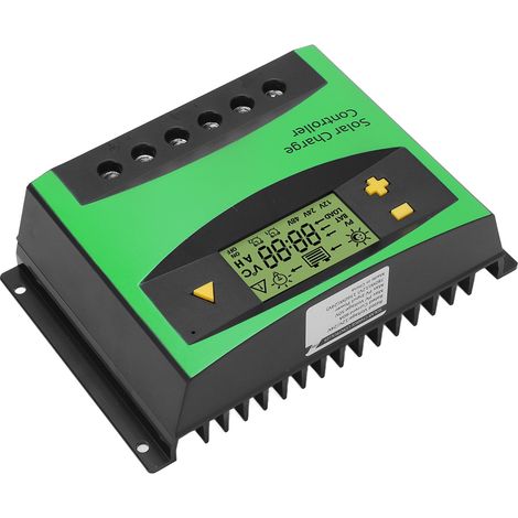 60A 12V/24V PWM-Solarladeregler mit LCD-Display, Batterieregler für Wohnmobil und Haushalt (1/5)