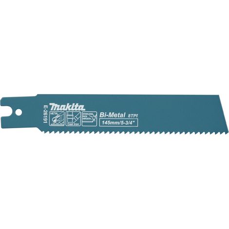 Makita brzeszczot do pił szablastych bim 145x1,6mm 8 z/c  metal, żeliwo, stal nierdzewna /5szt. (1/3)