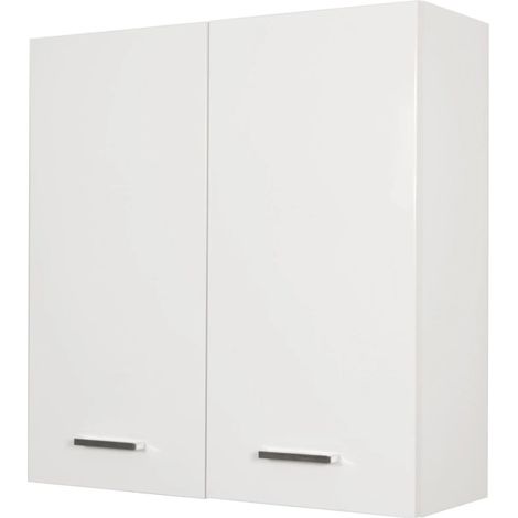 pensile doppio bianco lucido, 68x71x22 cm