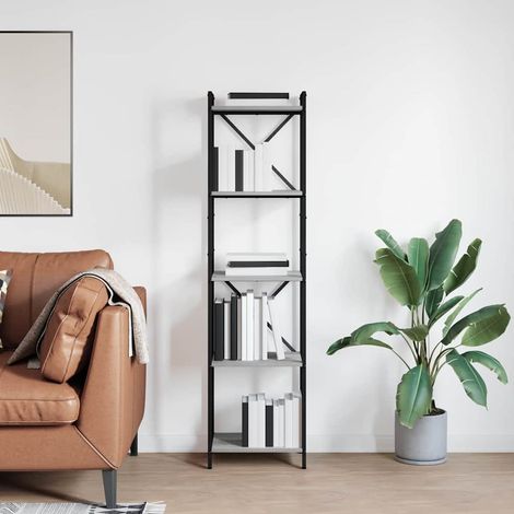 Bücherregal Grau Sonoma 40 x 30 x 155 cm Holzwerkstoff