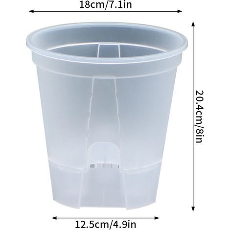 (S7, comme illustré) Pot à arrosage automatique pour orchidées, pots de fleurs transparents pour plantes, pot de jardin paresseux, pot respirant pour racines d'orchidées (1/4)