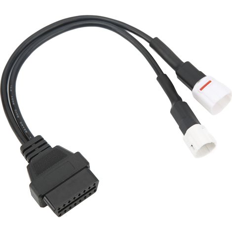 Adaptateur diagnostic OBD2 vers 3 et 4 broches, câble de détection de défaut moteur pour moto, lecture des données moteur (1/5)