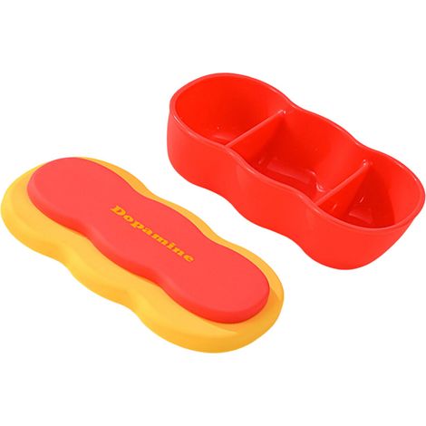 Contenitore per il pranzo Bento a prova di perdite per adulti - Giallo/Rosso