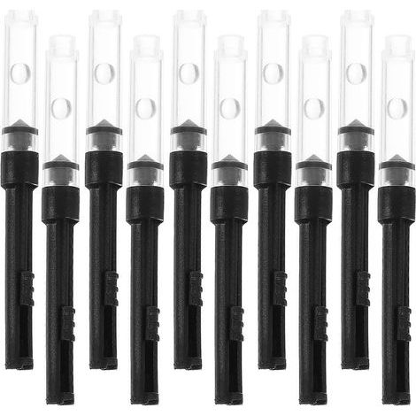 Lot de 10 tubes de recharge d'encre pour stylo-plume, avec ressort, accessoires pour stylo-plume (cadeau).-6.50X0.50X0.50CM-Black (1/3)