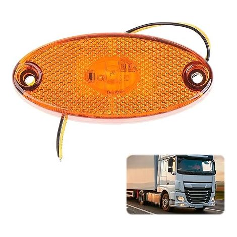 Feu de Position Latérale Gabarit à LED Jaune Lampe de Remorque pour Camping-Car et Accessoires Automobile, Étanche, Résistant, Facile à Installer (1/5)
