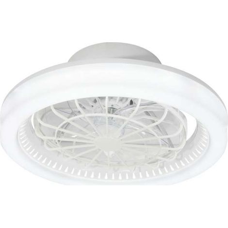 Ventilador a techo modelo Ramses, 3 palas acabado blanco, 20cm(alto) 50cm(ancho) 50cm(fondo) . (1/5)