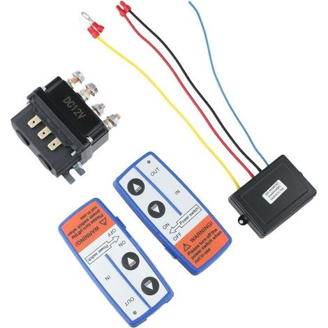 12V 250A Elektrisches Seilwindenrelais mit Funkfernbedienung für Gartentraktoren, Rasenmäher und andere Nutzfahrzeuge