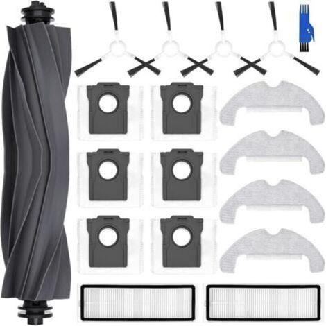 Kit accessoires pour dreame D10 Plus Gen 2, 4 serpillères, 6 sacs à poussière, 1 brosse principale, 4 brosses latérales, 2 filtre (1/5)