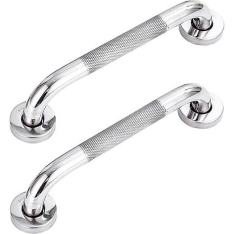 Lot de 2 Barres d'Appui Salle de Bain Antidérapantes - Acier Inoxydable 304, Sécurité pour Baignoire et Toilettes (1/4)