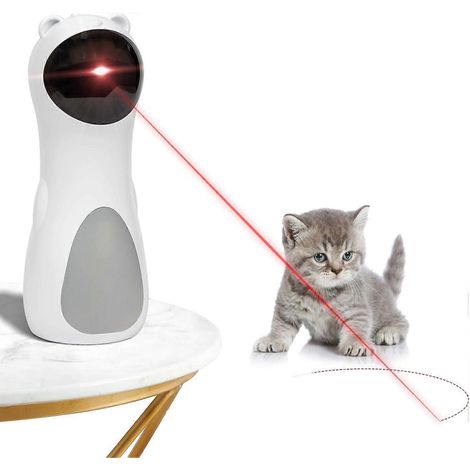 Jouet laser pour chat, jeu interactif, vitesse réglable, activation par le mouvement, rechargeable (1/4)