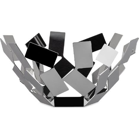 Alessi La Stanza dello Scirocco Fruttiera, Acciaio Inossidabile, Argento, 27.3x12.7x27.3 cm (1/5)