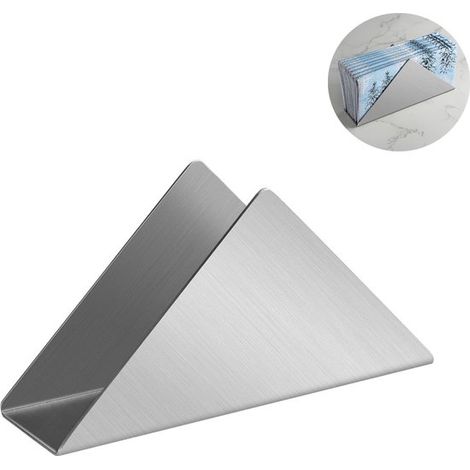 Dispenser triangolare di tovaglioli da cucina e da tavolo in acciaio inox (1/5)