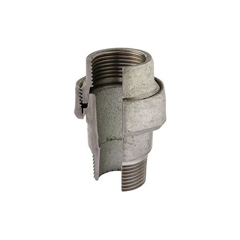 341 - Bocchettone diritto MF 1" conico in ghisa zincata 34125005
