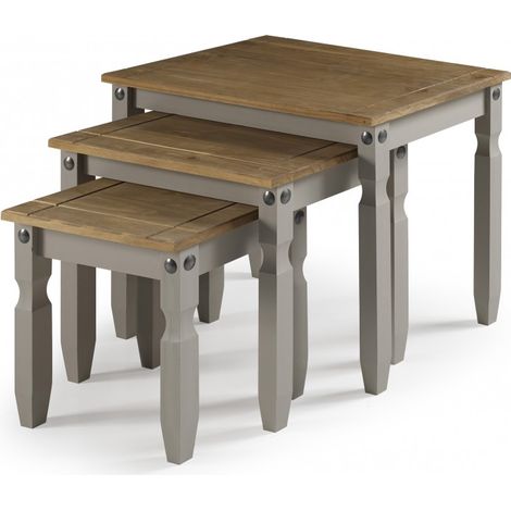 Corona Grey Wax Nest of Tables (1/4)