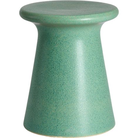 Tavolino Ceramica Opaca Verde Ø34,5x43 cm - Light & Living