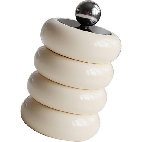 Q Tip Holder Dustproof Storage Container Donut Shaped Makeup