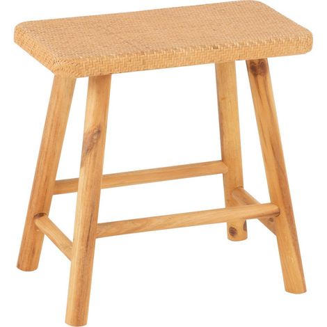 Tabouret Cannage en Rotin "Malinda" 46cm Naturel