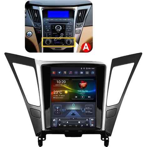Autoradio, touchscreen, uscita audio di alta qualità, compatibile con Hyundai Sonata YF 8 2010-2018, wireless, S4 (4GB 32GB) - Tipo A (1/2)