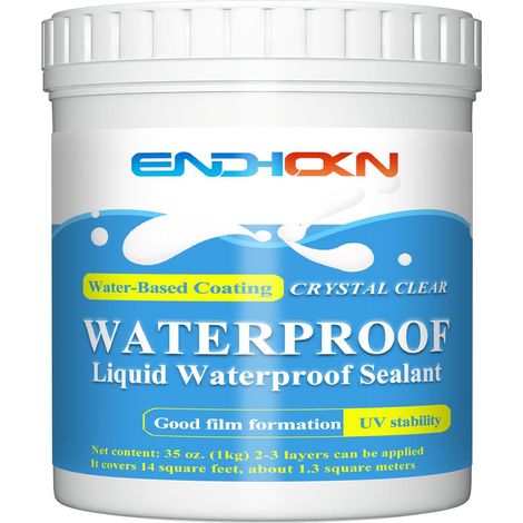 Liquide Étanchéité Transparent Pot 1 KG, Membrane d'Étanchéité  Étanchéité Toiture, Agent Anti-Fuite Étanche à Base D'eau pour l'intérieur et l'extérieur Agent Imperméable Invisible (1/5)