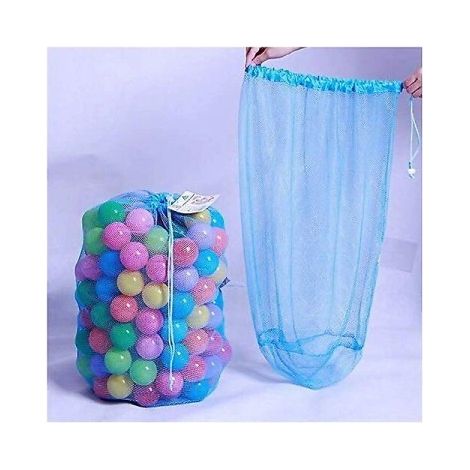 Filiyano – sac de rangement pour – Filet de rangement pour piscine à balles, sac de rangement pour jouets, capacité de 200 balles de 6 cm, bleu marine (1/5)