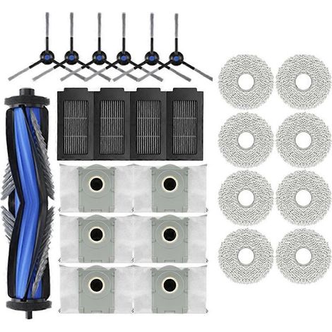 Ersatzteile für den ECOVACS T50 PRO OMNI / T50 OMNI Saugroboter: Hauptbürste, Reinigungstücher, HEPA-Filter, Staubbeutel