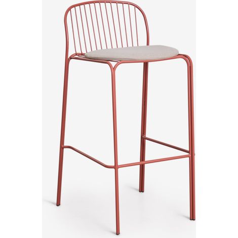 Pack de 4 tabourets hauts en acier Anerina SKLUM Terracota ↑75 cm (1/5)