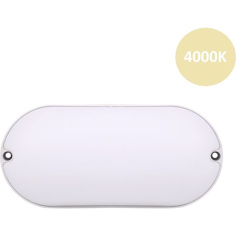 Applique led ovale 15W bianco per esterno giardino balcone lampada da parete impermeabile Naturale