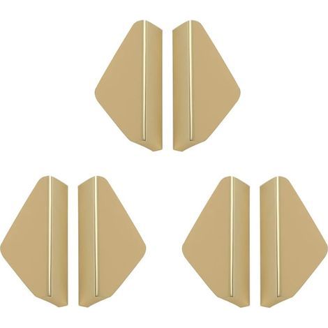 Set di 6 maniglie per cassetti da cucina in metallo inossidabile, di forma rotonda e triangolare (64 mm/2,52 pollici, triangolari, colore oro) (1/4)