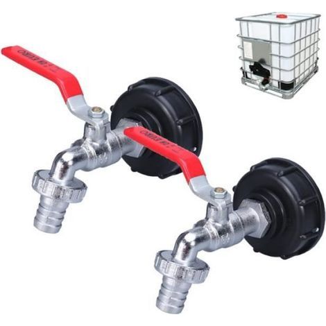 Regenwassertank-Adapter – Wasserhahn – 1/2"-Gewindeanschluss – Weiß (1/5)