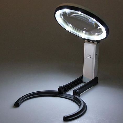 10 LED Folding Optical Tabletop Magnifier Lamp, 2X 5X Magnifier, 110-240V EU Plug - LREUXN-A34130 (1/4)