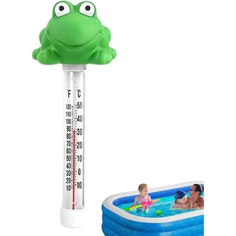 Niedliches Frosch-Wasserthermometer, präziser und universeller Wassertemperaturmesser für Badewanne, Spa, Schwimmbad, Aquarium, Teich, drinnen, draußen, auf Reisen und zu Hause (1/5)