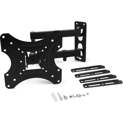 Staffa tv da parete 14-42 pollici, inclinabile e girevole, fino a 32 kg, MAX VESA 75x75mm-400x400mm, acciaio, nero 4014314 EMUCA 4014314 EMUCA (1/5)