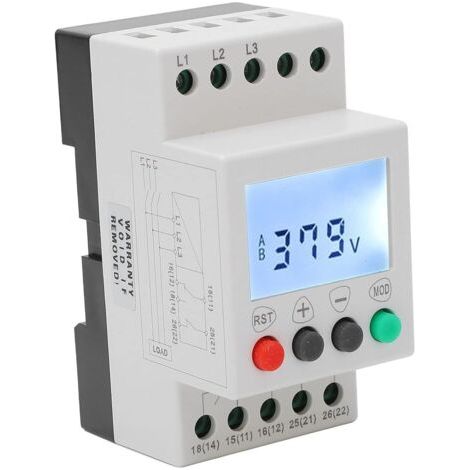 Protecteur de séquence de tension et de phase Relais de séquence de surveillance de la tension à 3 phases Protecteur de surtension et de sous-tension à 4 fils AC 208 à 480V pour machine-outil (1/5)