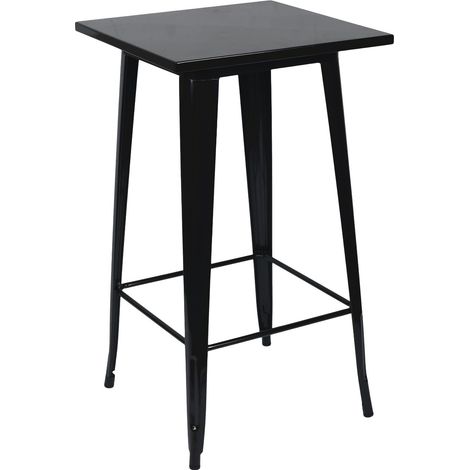 Tavolo industriale quadrato in acciaio 60x60x105cm Thinia Home