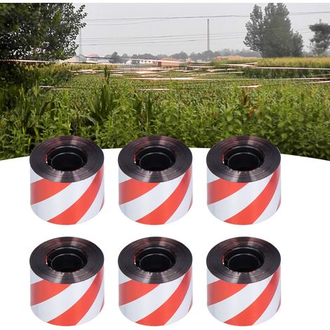 Set mit 6 doppelseitigen reflektierenden Vogelabwehrbändern für den Garten, silber und rot. (1/5)