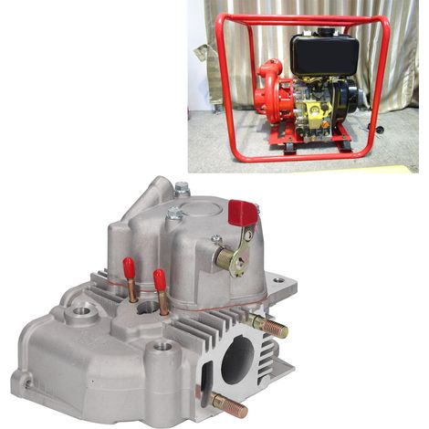 Ensemble cylindre de moteur diesel monocylindre refroidi par air 192F, culasse, rondelles élastiques, boulons, soupape, boulons doubles de culasse