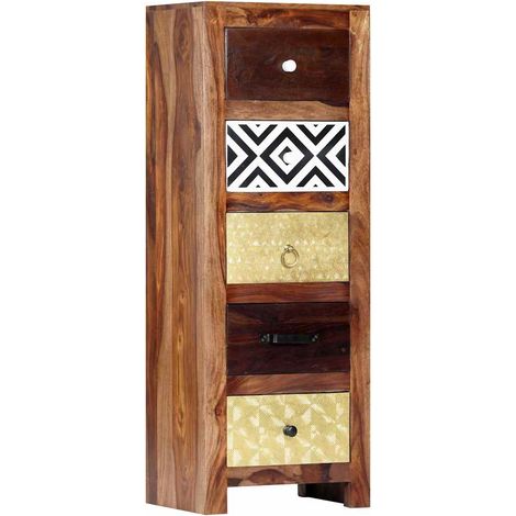 Armoire latérale-Meuble de rangement 40x30x110 cm Bois solide 745724 (1/5)