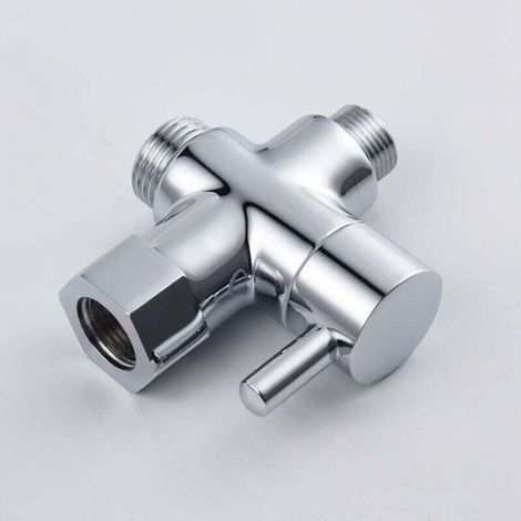 pair Vanne 3 Voies en Laiton Massif 3/8\" Adaptateur Vanne de Derivation pour Toilette WC-Fei Yu (1/3)