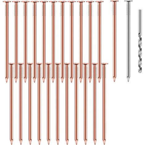 Pack of 25 pure copper tree nails, 8.9 cm pure copper nails in bulk, tree stump removal spikes (1/5)