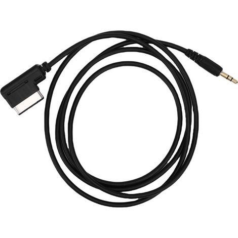 Cable Aux AMI, Cable Audio Aux AMI Jack 3,5 Mm para Clase A B C E GLC GLE con Conectores Placas O Negro Duradero (1/5)