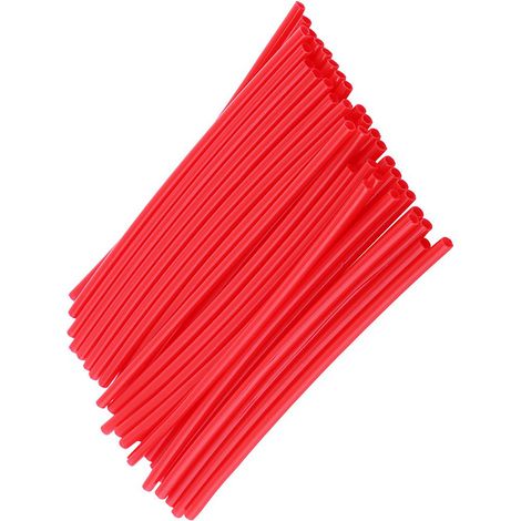 36 pièces Protège-rayons Motocross Rouge, Enveloppes de Jantes pour Moto Tout-terrain, Kit de Protection (1/5)